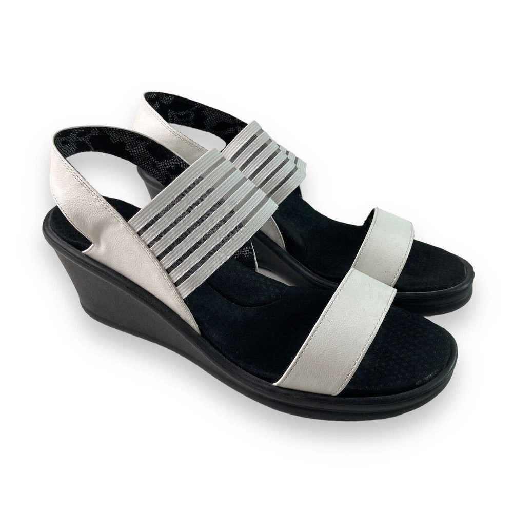 SKECHERS Size 11 White CALI RUMBLERS SCI FI Sandal 38472 Memory Foam Bio-Dri NWT